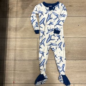 Burt's Bees Baby Blue and White Whale Pajamas
